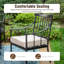 Fauteuil de patio pivotant avec coussin Aiona