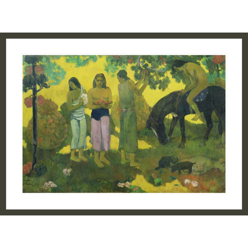 Rupe Rupe (Fruit Gathering) par Paul Gauguin - Estampe numérique encadrée, H 30,61 po x l 41,5 po