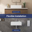 Lavabo de salle de bain rectangulaire mural en céramique blanc l 19 po x P 14 po avec boulons de fixation