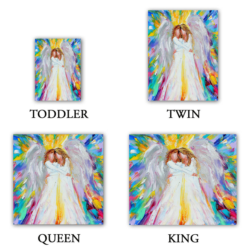 Ensemble de housse de couette en microfibre DiaNoche par Karen Tarlton - Angel Hugs 2