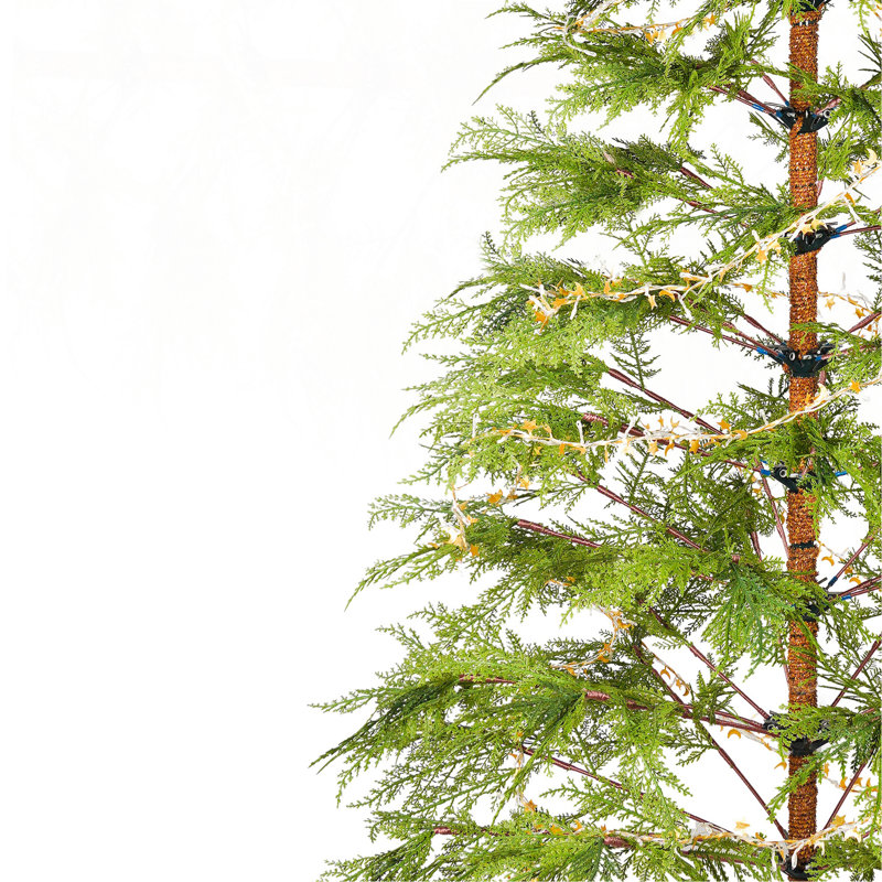 Arbre de Noël artificiel complet 6 pi avec lumières DEL et base en métal, arbre complet 612 pointes, décoration de Noël
