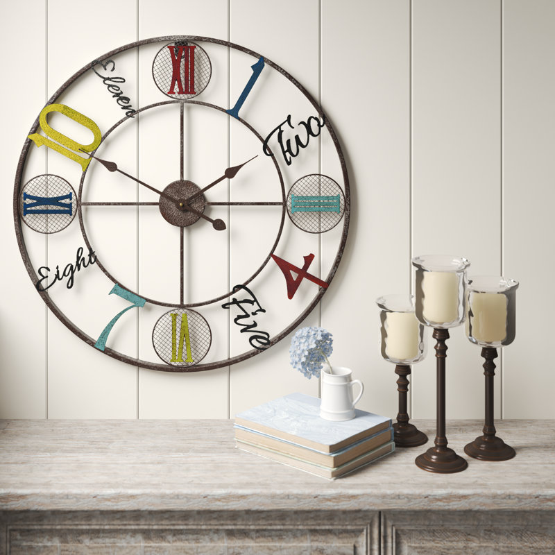 Très grande horloge murale 26,8 po Alah