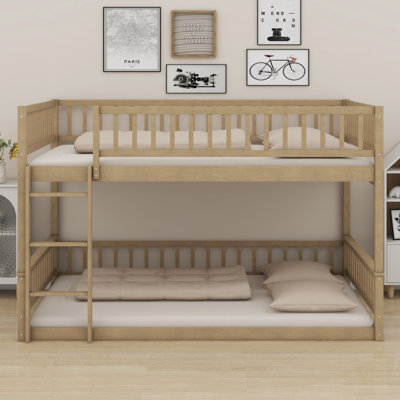 Bunk Bed With Ladder And Guardrails