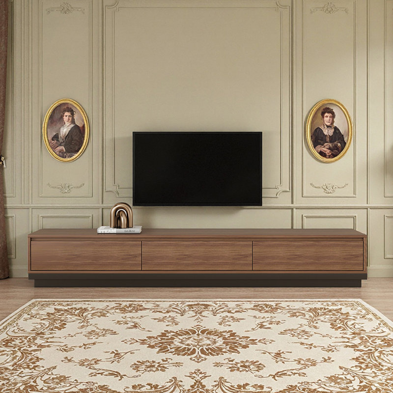 Adjustable TV Unit with 3 Storage Drawers | Extendable Width 200-330cm | Available in Walnut, Grey & Dark Walnut | Fits 75-100" TVs for Living Room & Bedroom，Fast Dispatch From UK Warehouse — 2 Working Days