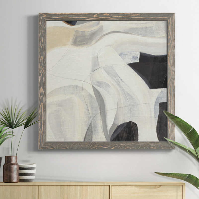 La toile encadrée V-Premium - prête à être accrochée, H 31,5 po x l 31,5 po x P 1,5 po, Encadré gris