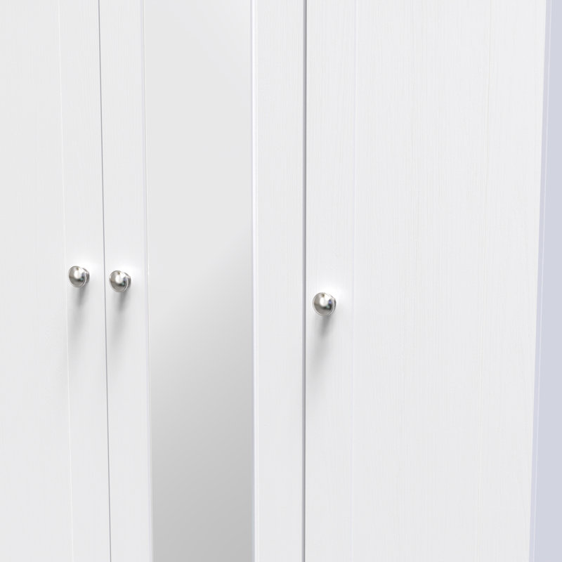 Ondrasek Manufactured Wood Wardrobe, White Ash