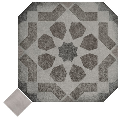 Laverton Octagon W/Taco 7-7/8 In. X 7-7/8 In. Porcelain Floor And Wall Tile