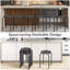 Counter Stool with Metal Frame