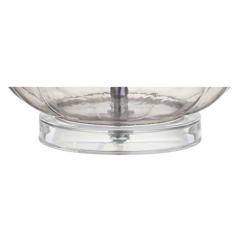 Musselman Glass Table Lamp, Smoke Gray