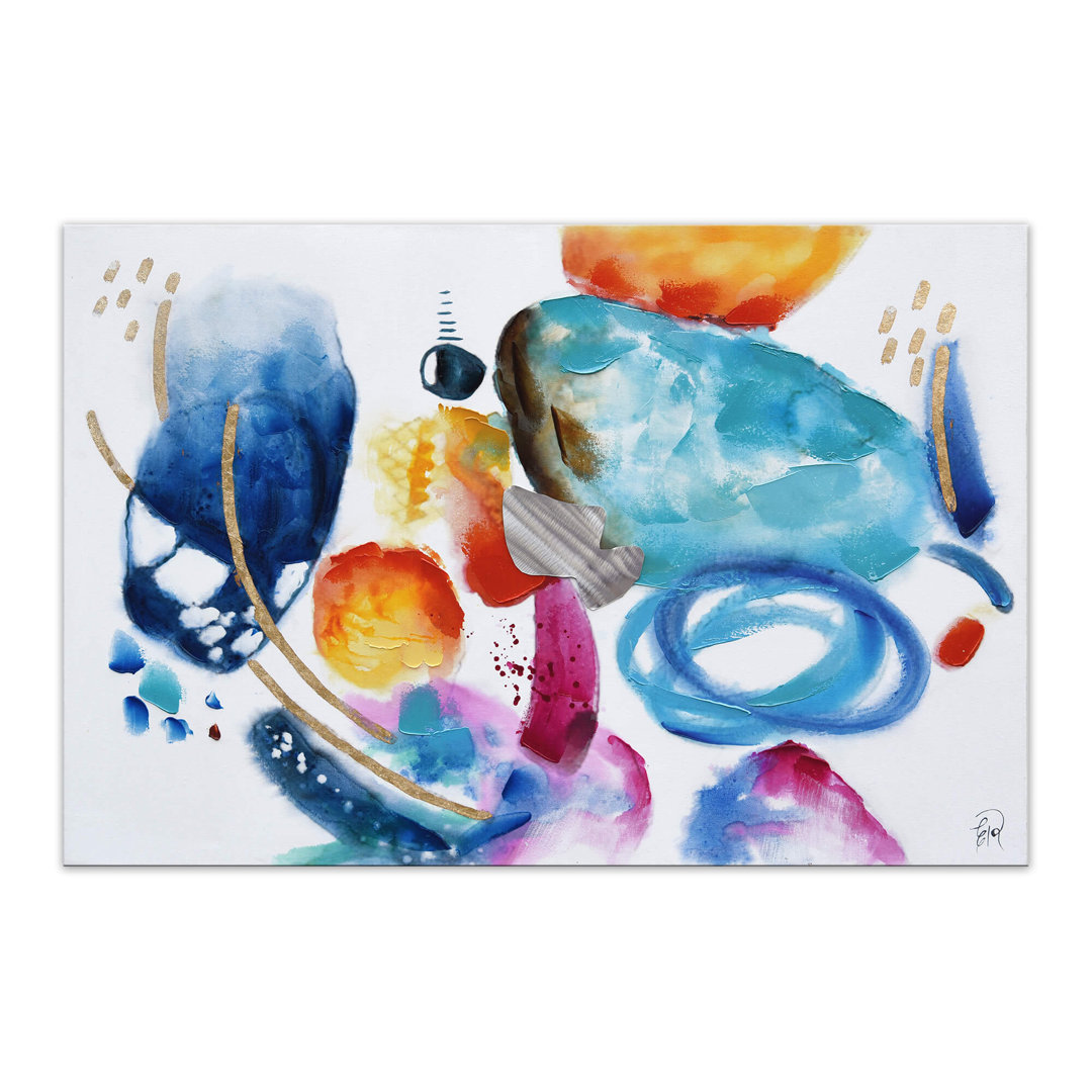 Geometric Abstract by ADM Team - Unframed Painting on Canvas