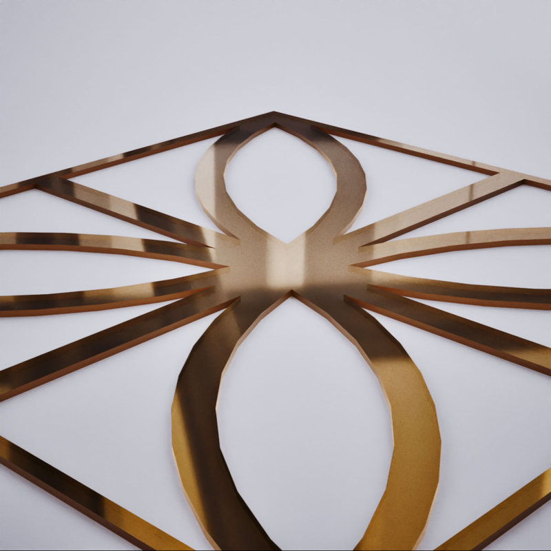 Miroir bronze Swansea, 15.38" H x 15.375" W x 0.125" D, Bronze