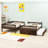 Full Over Full Wood Bunk Bed With Trundle, Ladder And Guardrails