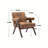 Swante 26.4 inches Wide Armchair with Solid Wood Armrest and Feet-1589351070