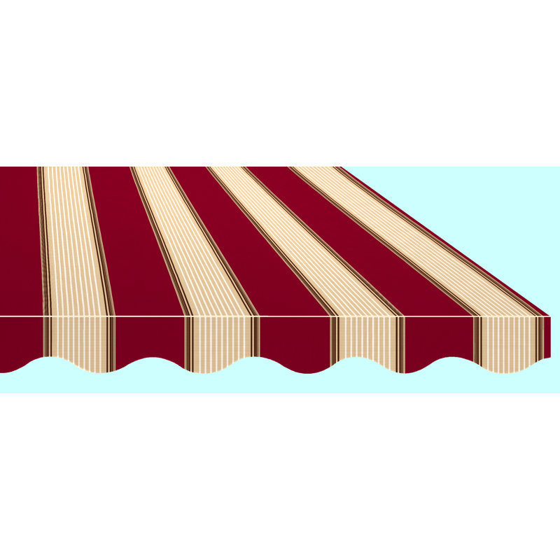 SunSetter Manual Woven Acrylic Retractable Soffit Patio Awning, 8" H x 192" W x 122" D, Navy