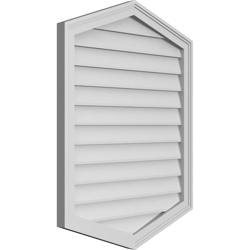 Ventilé vertical à pignon vertical 4/12 po, H 36 po x l 28 po x P 1,5 po