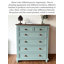 Commode d'appoint style rétro en bois d'hévéa