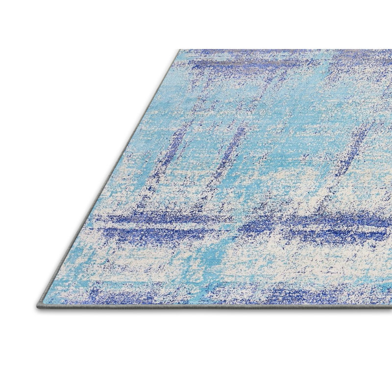 Tapis oriental mauve / bleu, Rectangle 5 pi x 7 pi