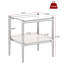 Table de bout moderne H 21,54 po, verre trempé et table fonctionnelle de l 15,2 po avec finition élégante-251482016-251482028