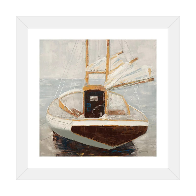 «Home for the Night» par John Burrows, H 24 po x l 24 po x P 1 po, Papier encadré blanc
