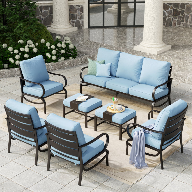 Ensemble de conversation pour patio Elyne, Light Blue