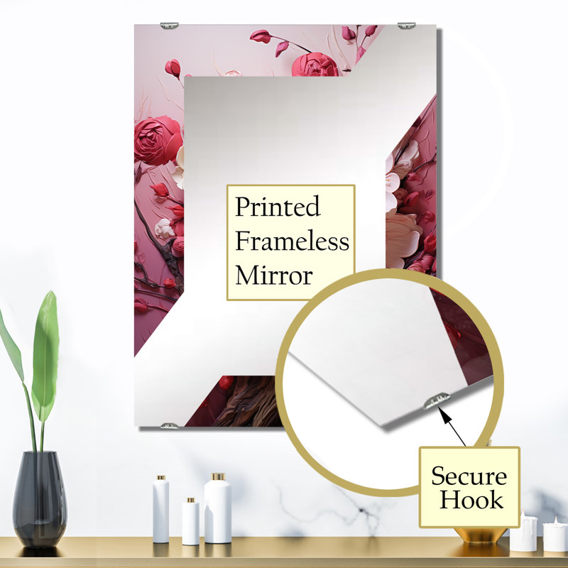 Pettis - Miroir mural cerise MIR132495, 32 po x 24 po