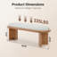 Banc rembourré en bois massif CloudHaven