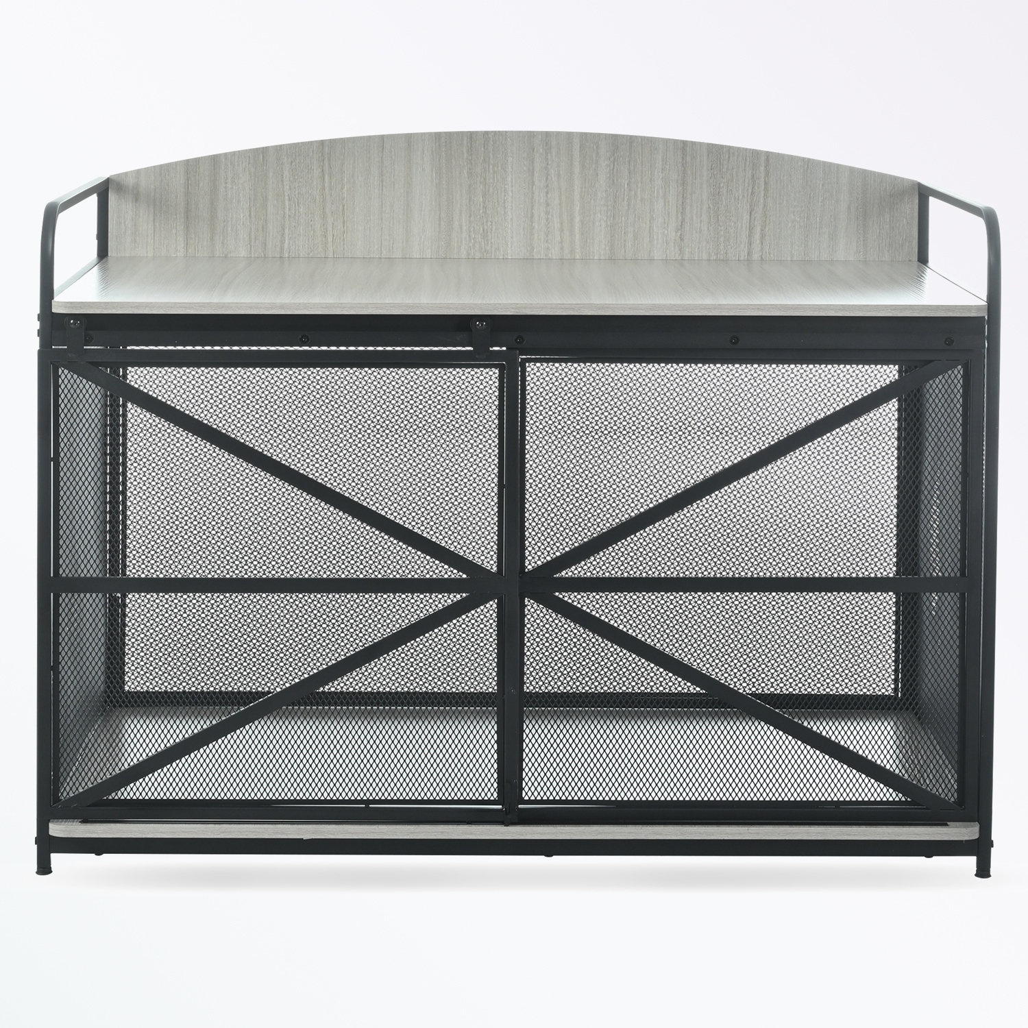 Ophelia & Co. metal frame Dog Crate with sliding Doors | Wayfair