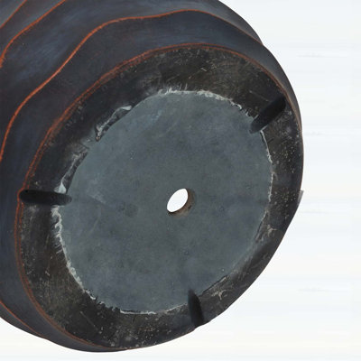 Ensemble de grandes jardinières rondes légères en oxyde de magnésium avec drainage, parfait pour une utilisation intérieure et extérieure, durable et élégant