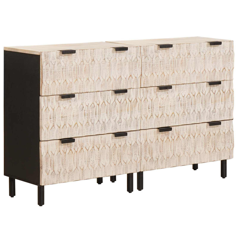 Solid Wood Rectangle Accent Chest, White Wash