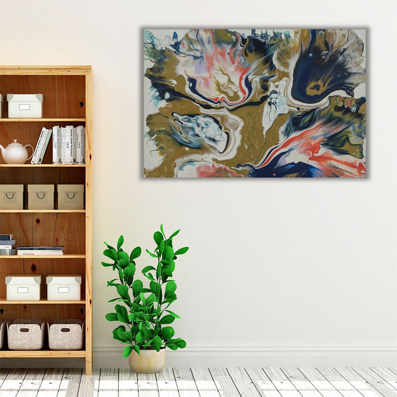 Vibrant Swirls 1 - reproduction d'art sur toile, H 32 po x l 48 po