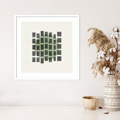 Reproduction d'art murale encadrée en bois Leia, minimaliste japonais, par The Miuus Studio