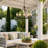 24" 6-Light Satin Black Plug-In Outdoor Wagon Wheel Chandelier