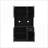 71” Modern Black Kitchen Pantry Storage Cabinet with Microwave Countertop | E1 MDF | Adjustable Shelves