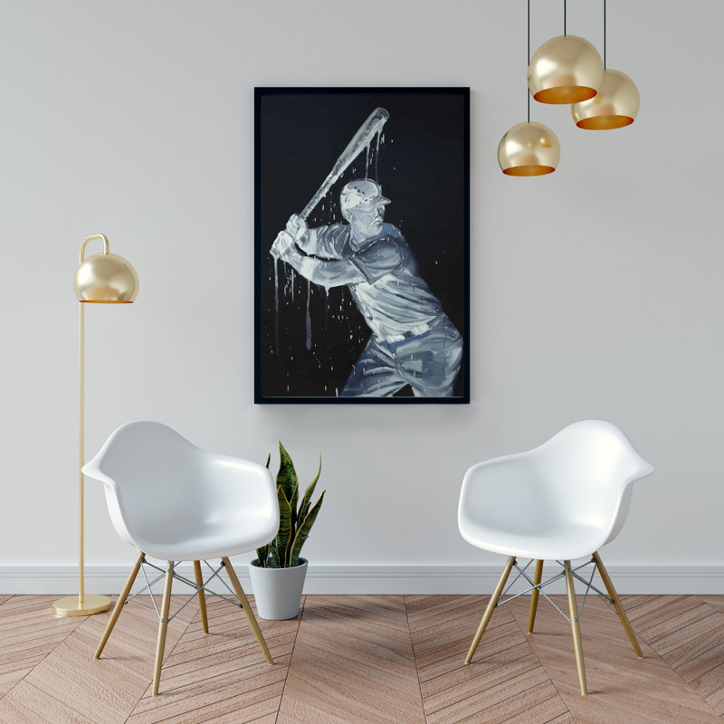 "Joueur de baseball" sur toile