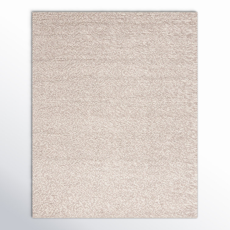 Elle Handmade Wool Beige Rug