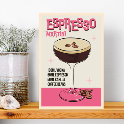 Retro Espresso Martini Contemporary Wall Art