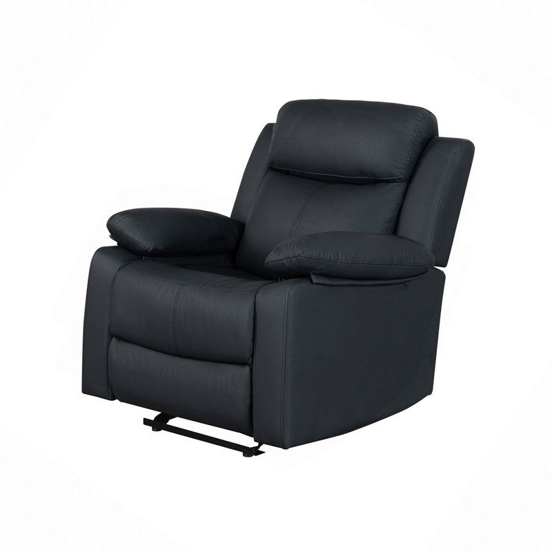 Blanche Glider Recliner With LED, Black