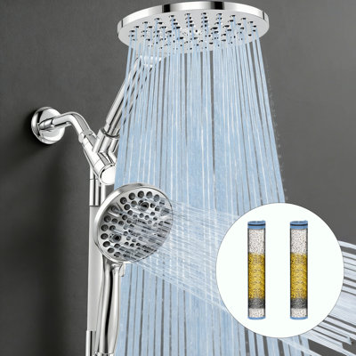 Dual Filtered Rain Shower Head Combo, Rainfall Shower Head And Showerhead With Filter