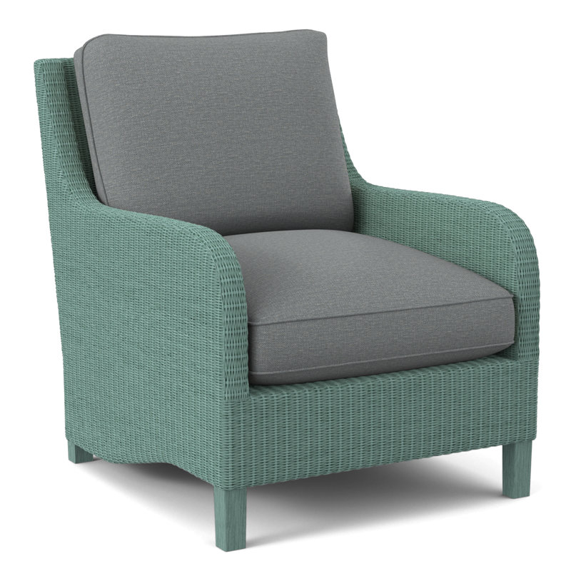 Gibraltar Armchair, Navy, Light Blue Performance Fabric; 0851-55