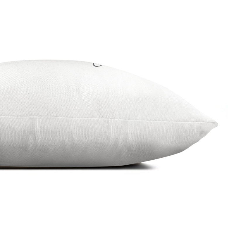 Outdoor Reversible Throw Pillow, White/Gray