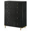 Commode 5 tiroirs noire