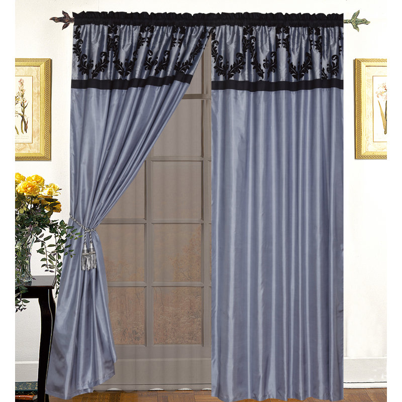 Kennison Sheer Curtain Pair, Gray
