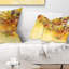 Coussin décoratif à fleurs blanches et feuilles de couleur douce
