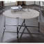 Table basse ronde avec cadre en métal