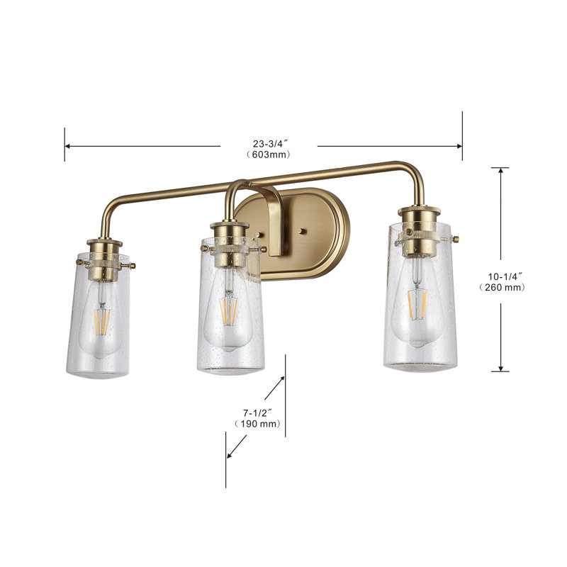Darlotta 3 - Light LED Vanity Light, Gold