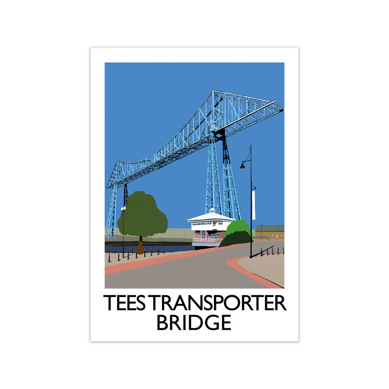 Tees Transporter Bridge by Richard O'Neill - Print, 42 cm H x 29.7 cm W