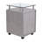 Rolling File Cabinet with Glass Top, Gray-1612386285