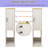 44" Gaming Console Storage Cabinet with Controller Hooks, White