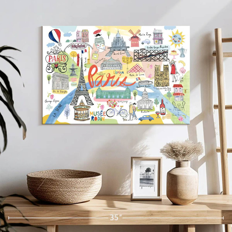Lumière de carte Kavia Paris, H 16 po x l 24 po