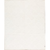 Cotton Geometric Area Rug in Ivory